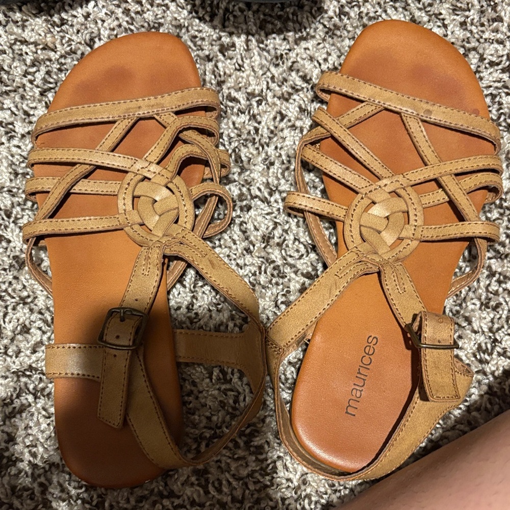 Maurices Brown Woven Sandals